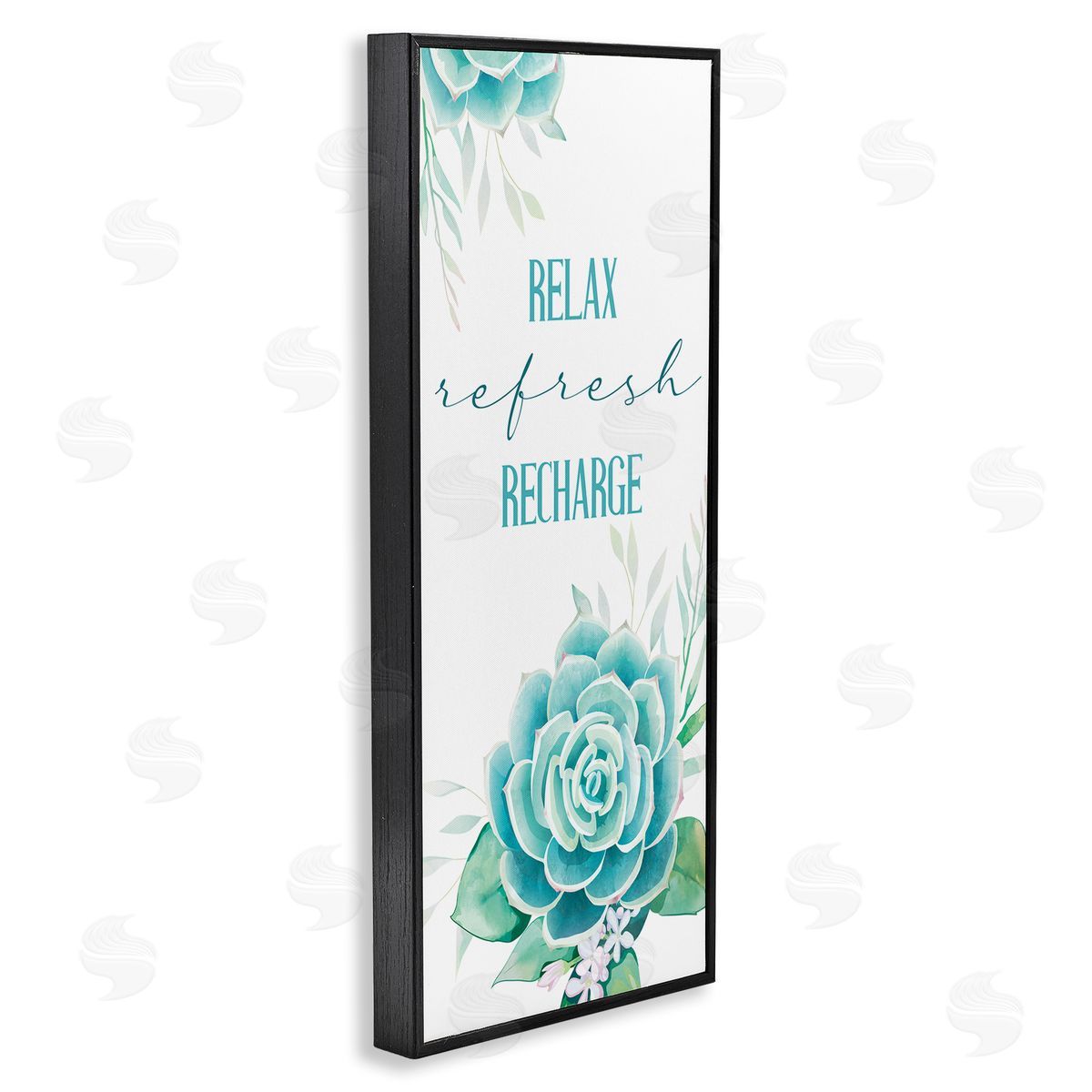 Kim Allen Relax Refr_sideesh Recharge Turquoise Blooming Floral Succulent