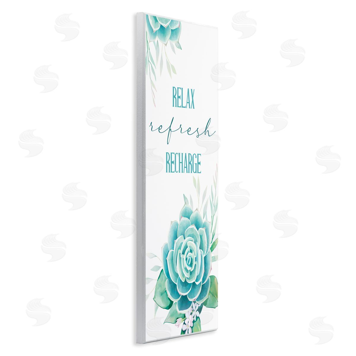 Kim Allen Relax Refr_sideesh Recharge Turquoise Blooming Floral Succulent