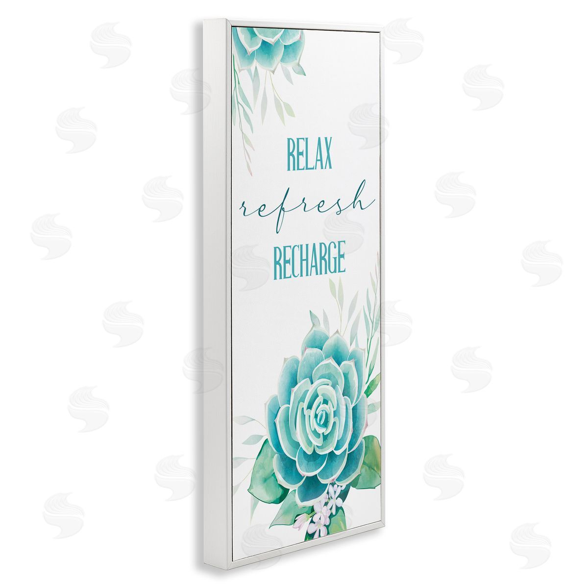 Kim Allen Relax Refr_sideesh Recharge Turquoise Blooming Floral Succulent