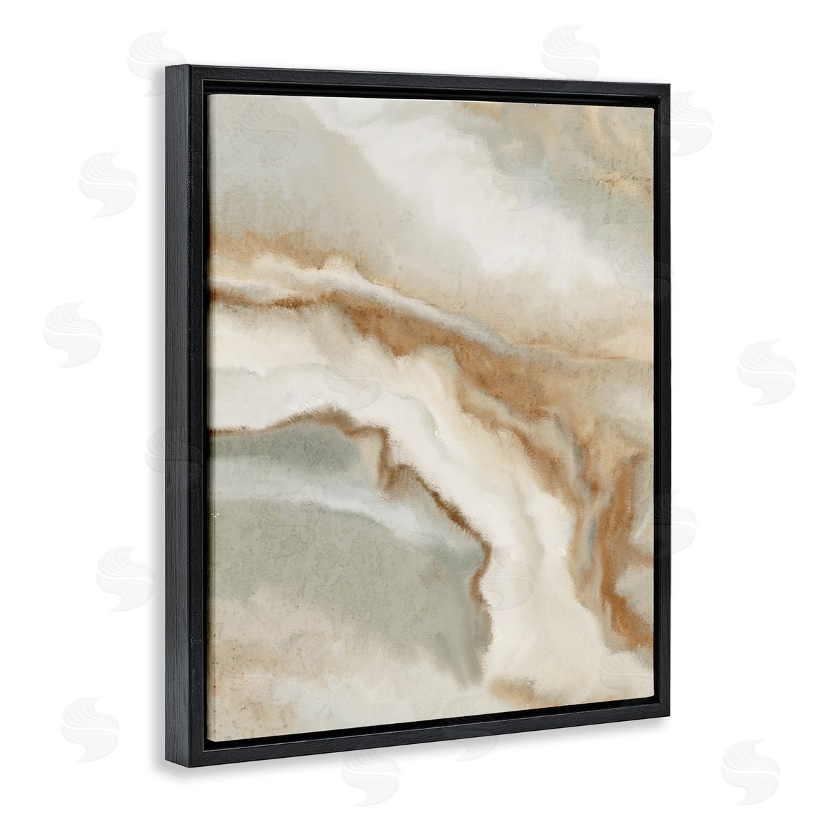 Kim Allen Abstract Stream Water Design Brown Beige Gray