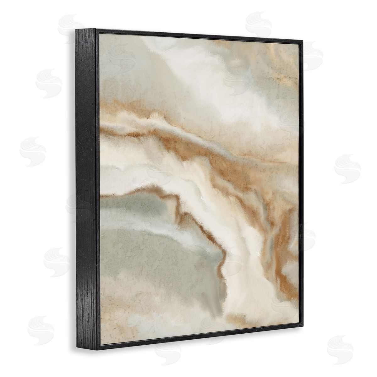 Kim Allen Abstract Stream Water Design Brown Beige Gray