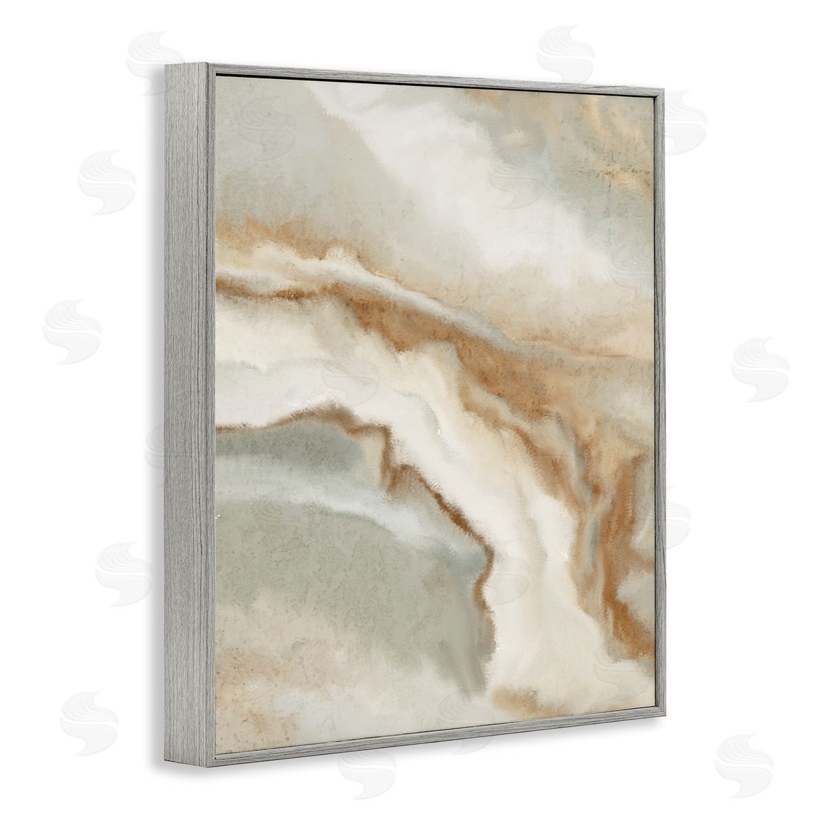 Kim Allen Abstract Stream Water Design Brown Beige Gray