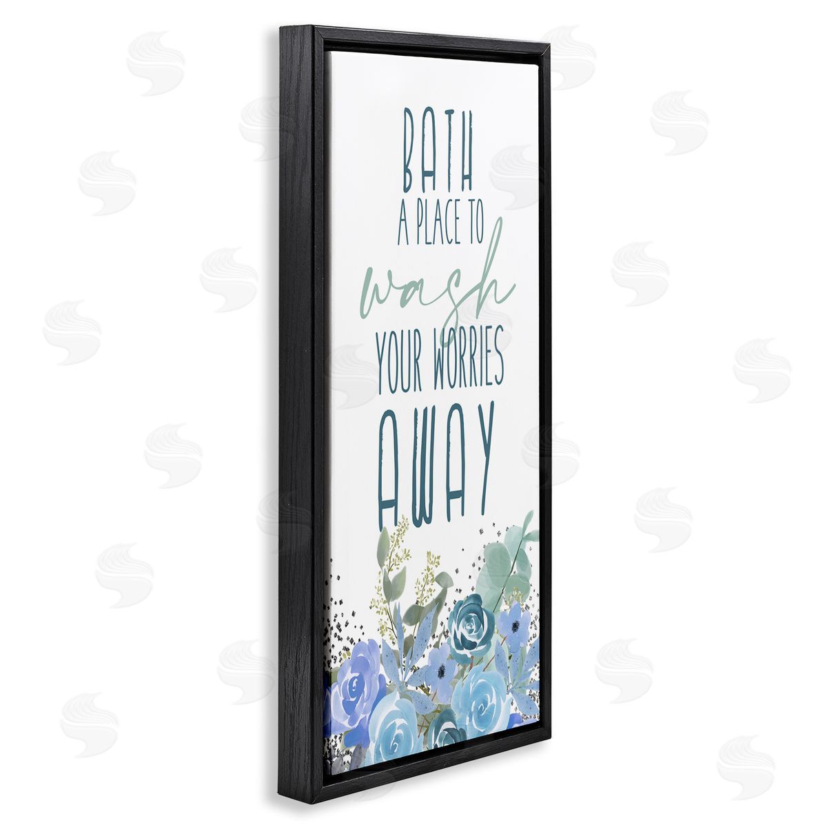 Kim Allen Bath Definition Wash Worries Away Phrase Blue Florals