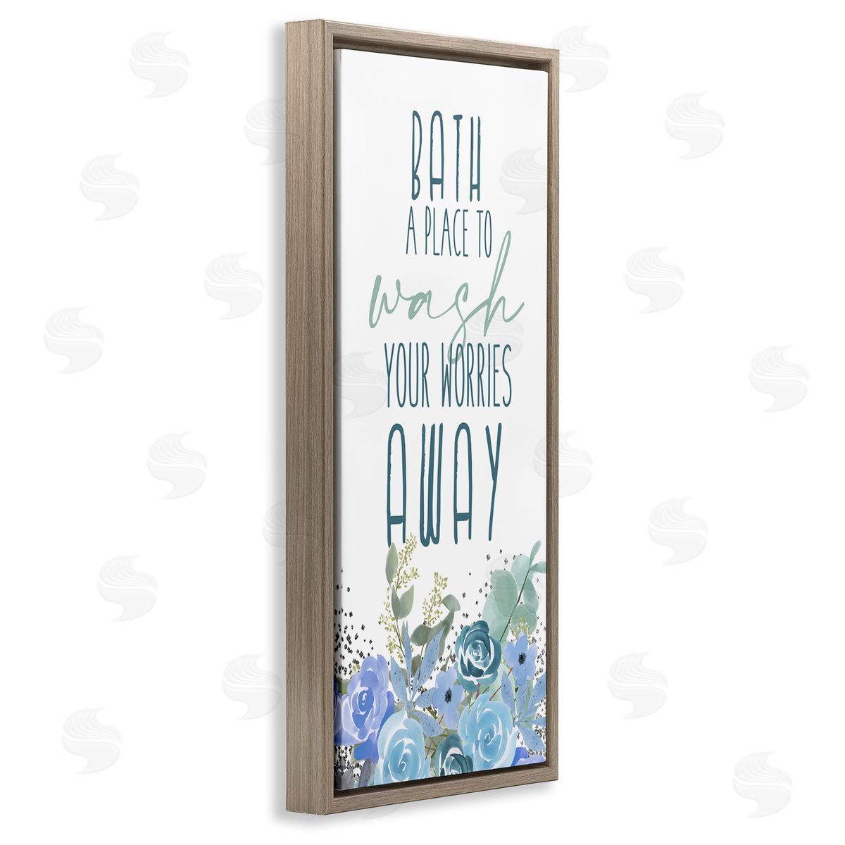 Kim Allen Bath Definition Wash Worries Away Phrase Blue Florals