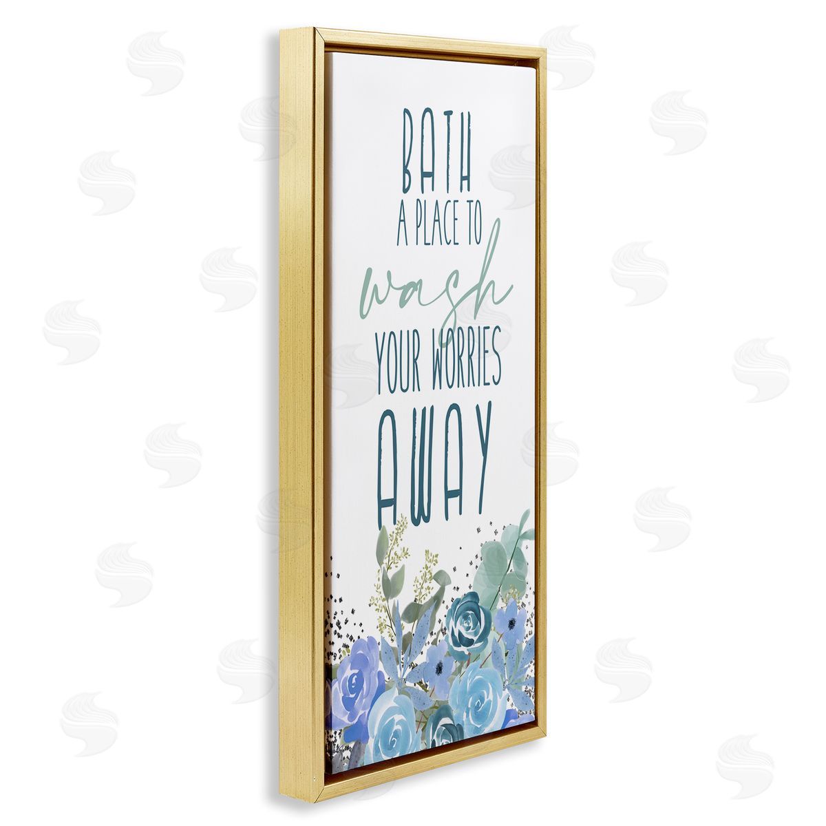 Kim Allen Bath Definition Wash Worries Away Phrase Blue Florals