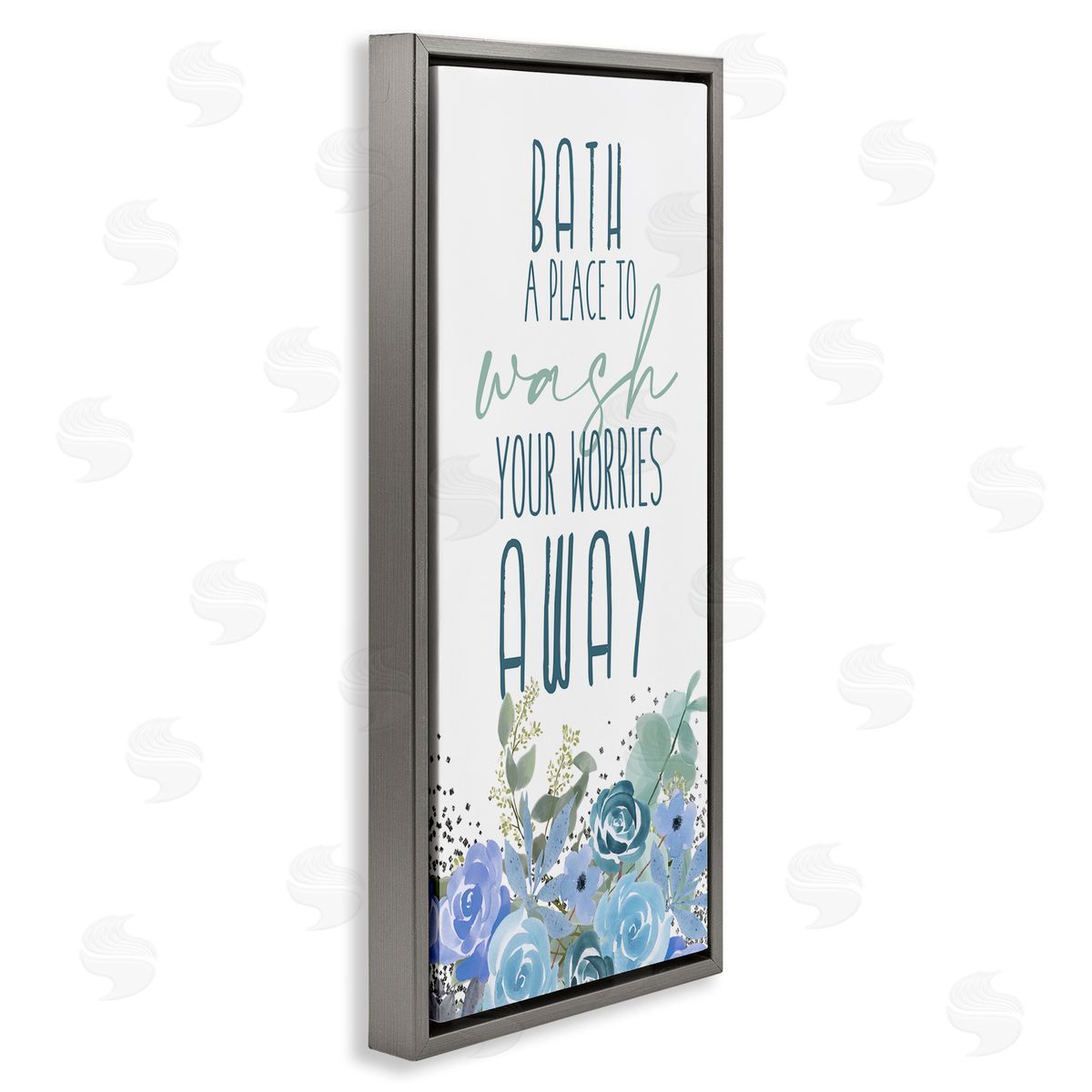 Kim Allen Bath Definition Wash Worries Away Phrase Blue Florals