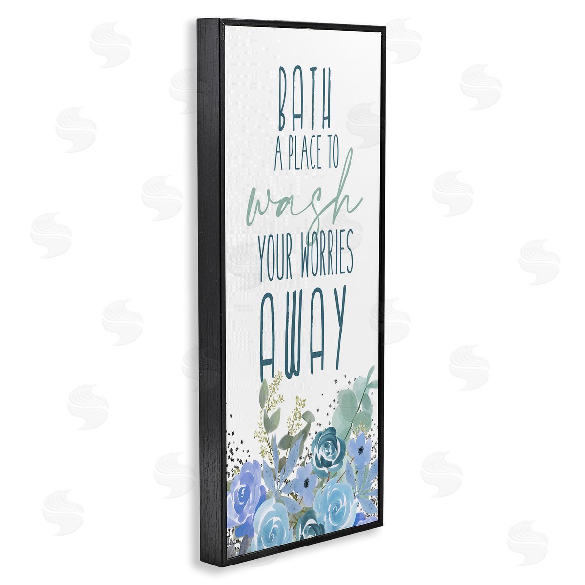 Kim Allen Bath Definition Wash Worries Away Phrase Blue Florals