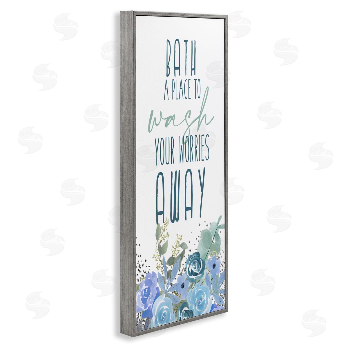 Kim Allen Bath Definition Wash Worries Away Phrase Blue Florals