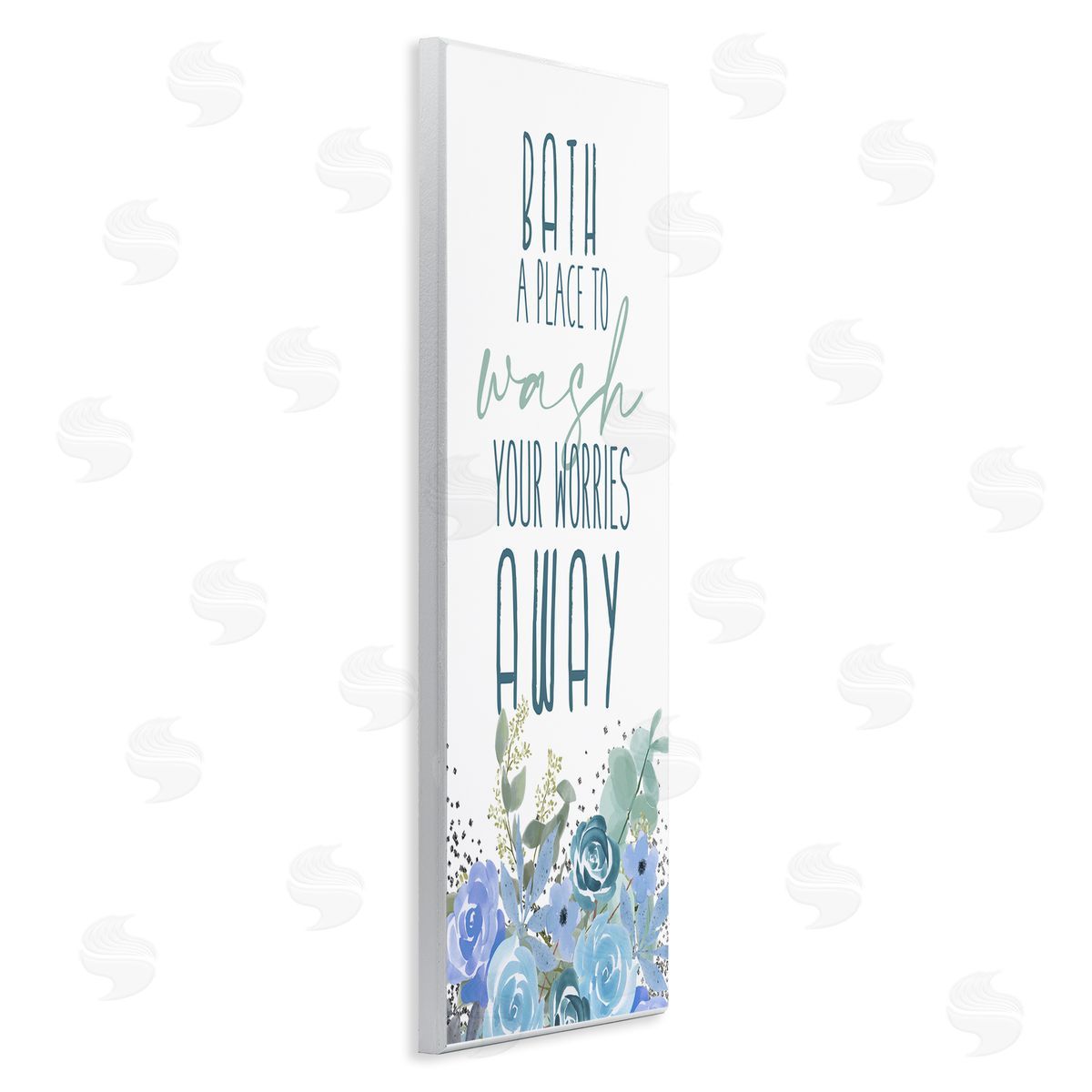Kim Allen Bath Definition Wash Worries Away Phrase Blue Florals