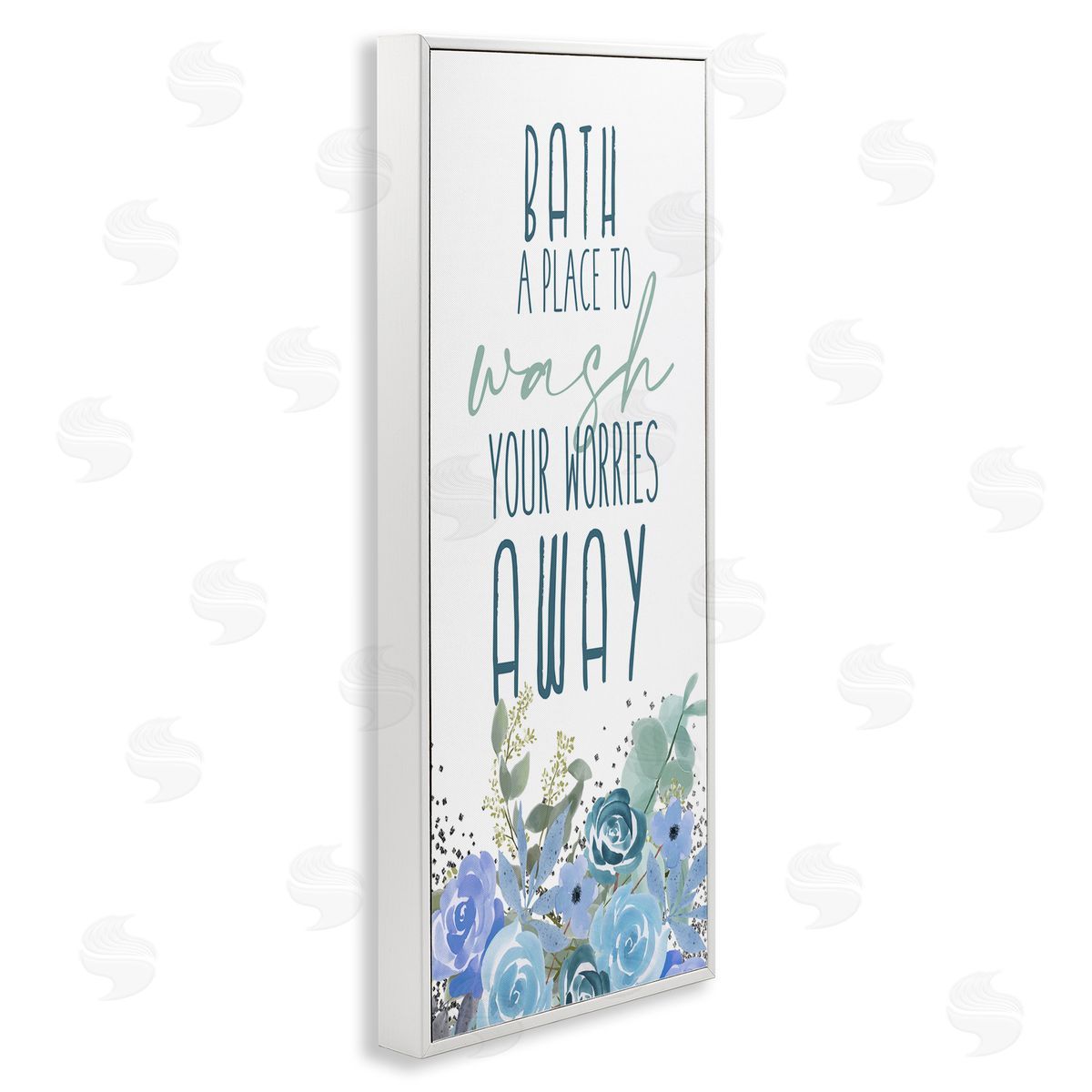 Kim Allen Bath Definition Wash Worries Away Phrase Blue Florals