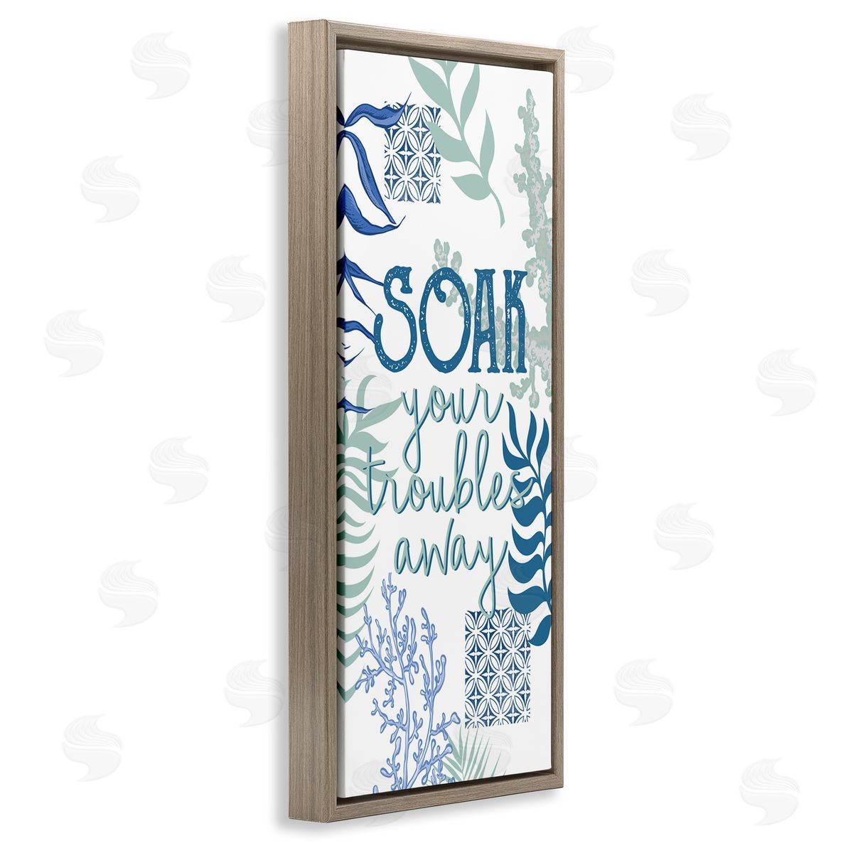 Kim Allen Soak Your Troubles Away Nautical Phrase Blue Seaweed