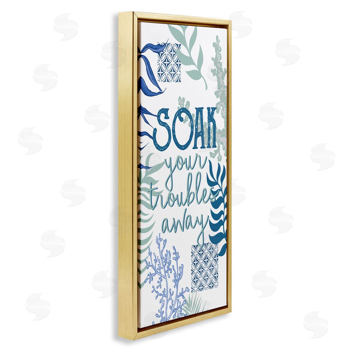 Kim Allen Soak Your Troubles Away Nautical Phrase Blue Seaweed