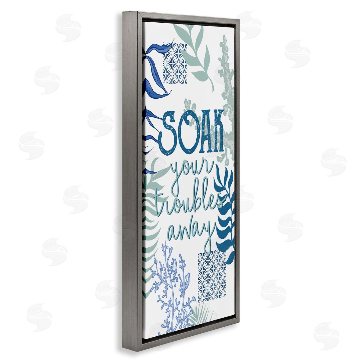 Kim Allen Soak Your Troubles Away Nautical Phrase Blue Seaweed