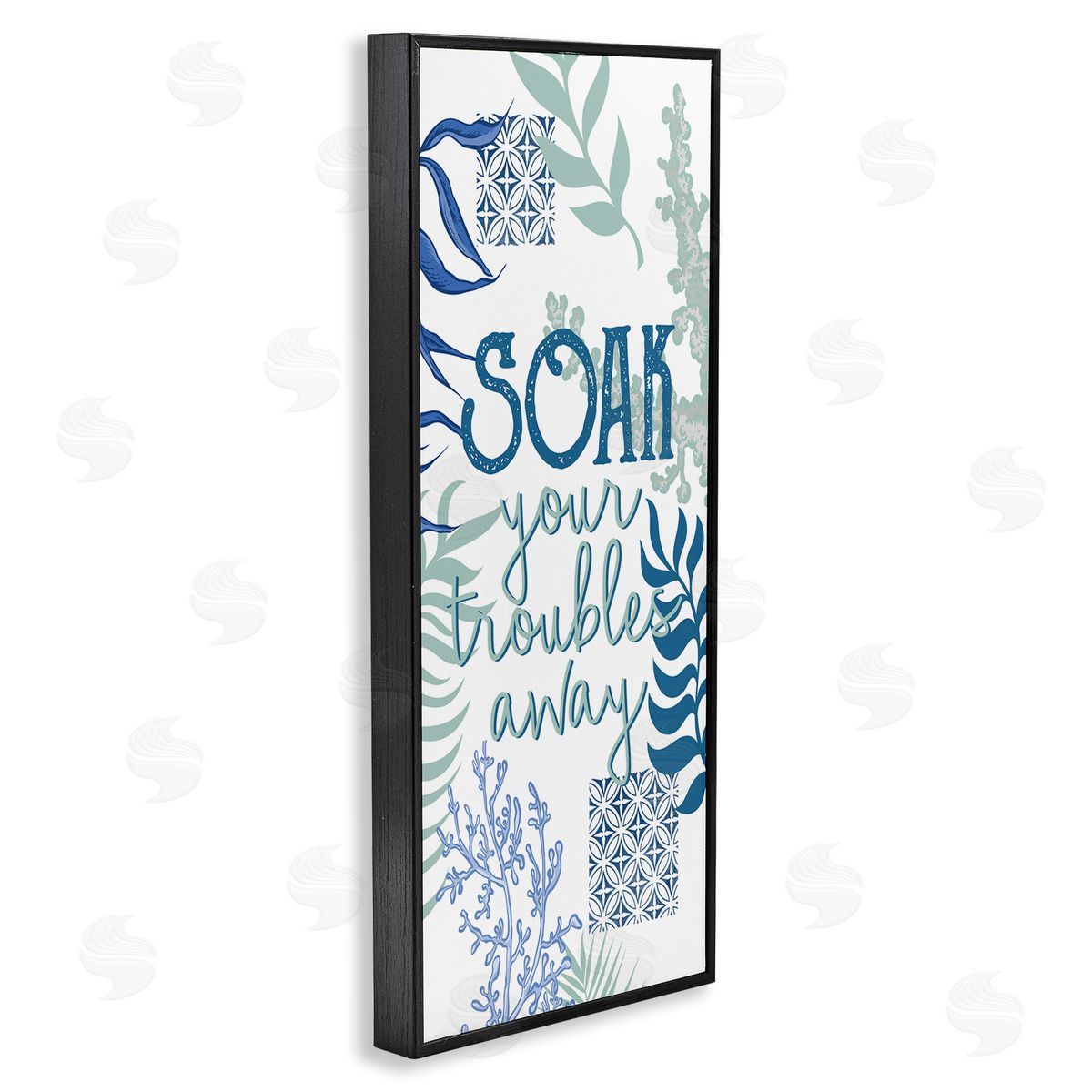 Kim Allen Soak Your Troubles Away Nautical Phrase Blue Seaweed