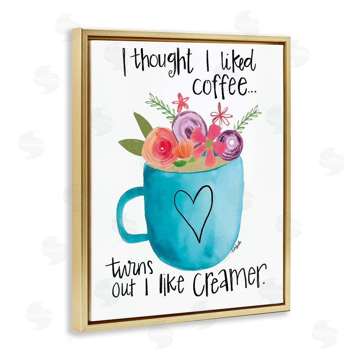 Katie Doucette Thought I Liked Coffe_sidee Phrase Kitchen Creamer Joke