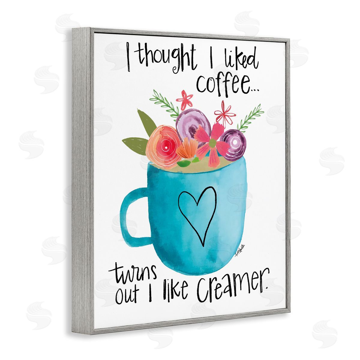 Katie Doucette Thought I Liked Coffe_sidee Phrase Kitchen Creamer Joke