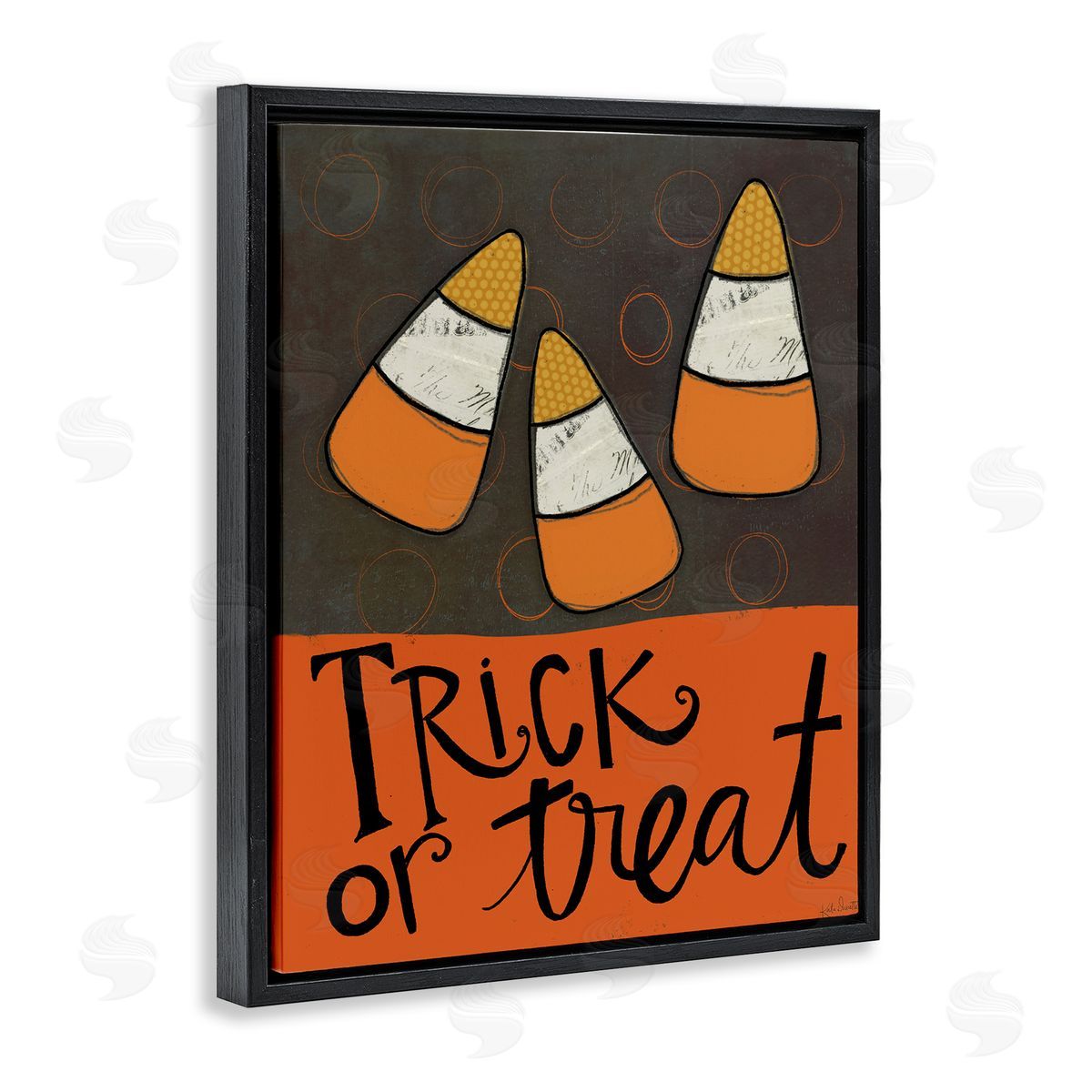 Katie Doucette Trick or Treat Halloween Greeting Patterned Candy Corn