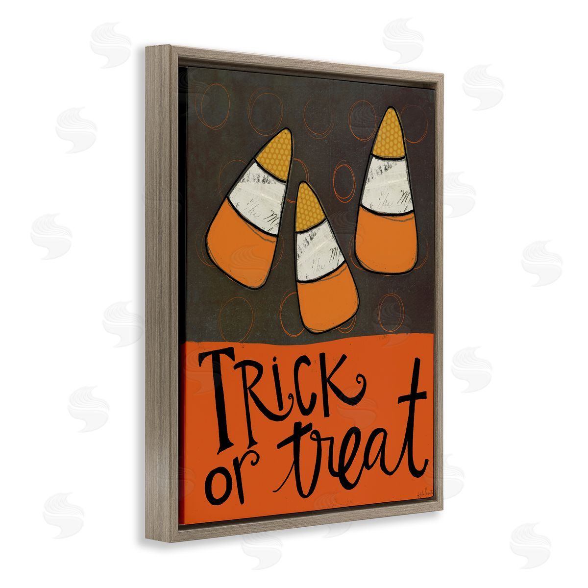 Katie Doucette Trick or Treat Halloween Greeting Patterned Candy Corn