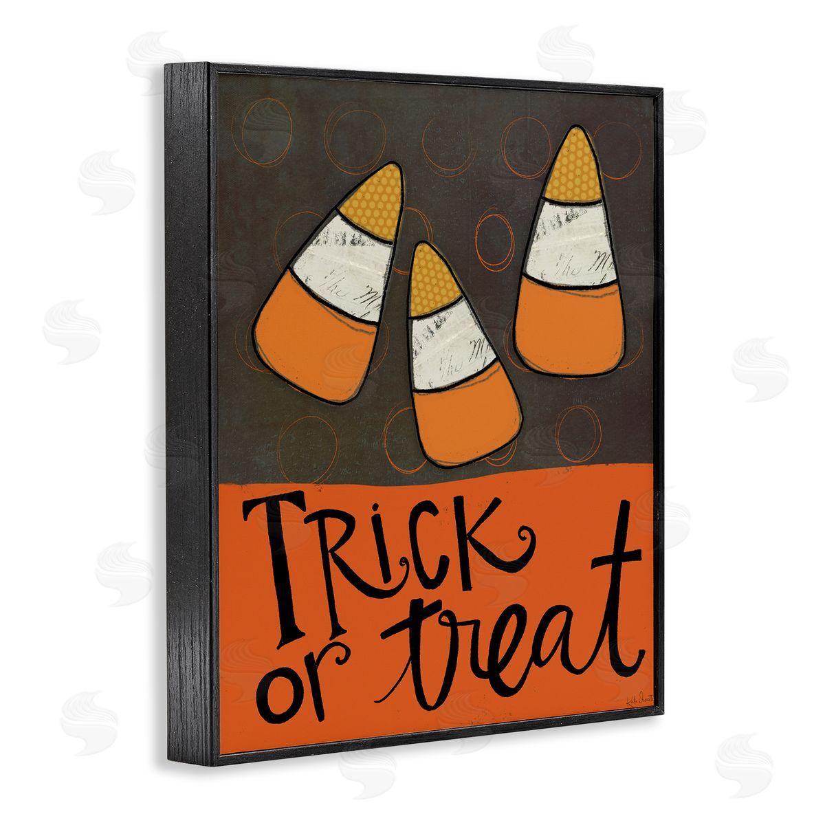 Katie Doucette Trick or Treat Halloween Greeting Patterned Candy Corn