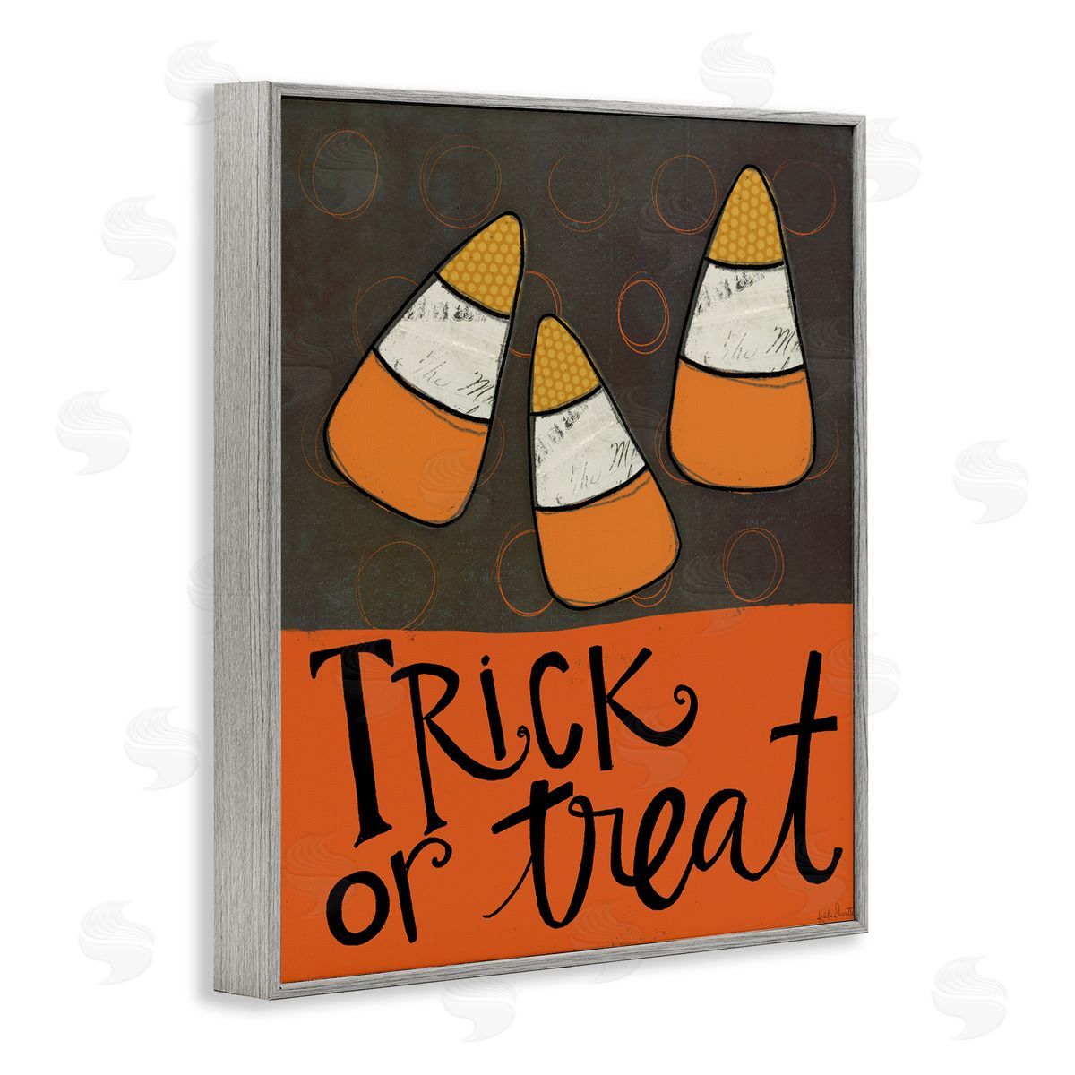 Katie Doucette Trick or Treat Halloween Greeting Patterned Candy Corn