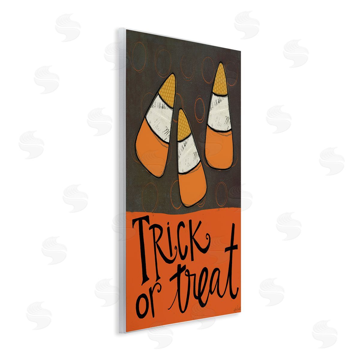 Katie Doucette Trick or Treat Halloween Greeting Patterned Candy Corn