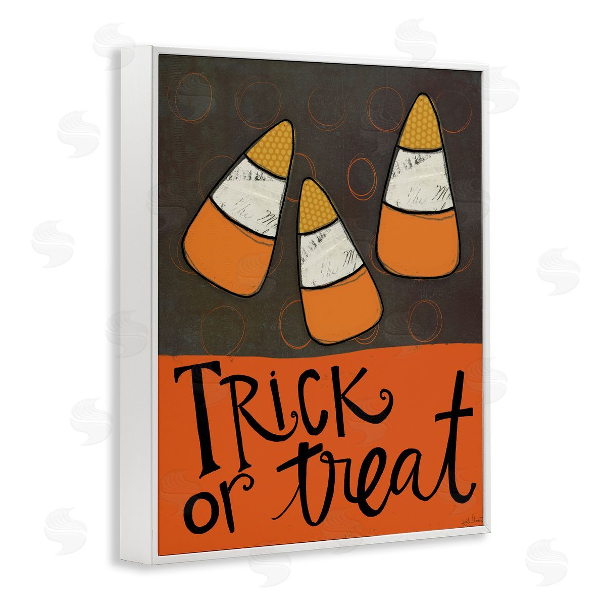Katie Doucette Trick or Treat Halloween Greeting Patterned Candy Corn