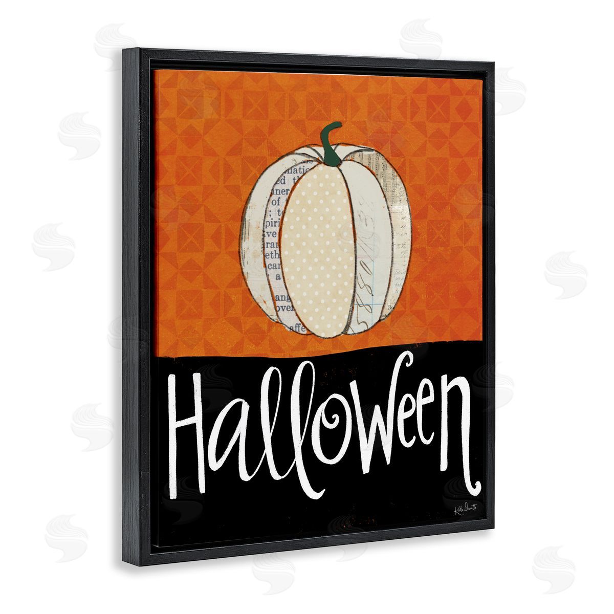 Katie Doucette Halloween Festive Holiday Greeting Patterned Pumpkin Gourd