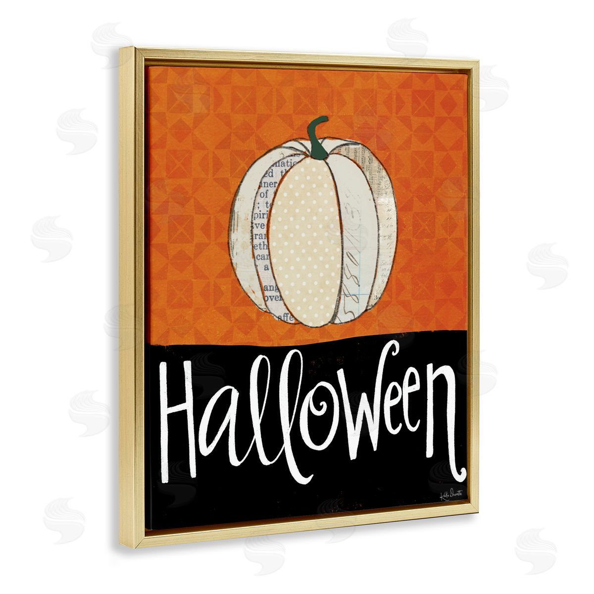 Katie Doucette Halloween Festive Holiday Greeting Patterned Pumpkin Gourd