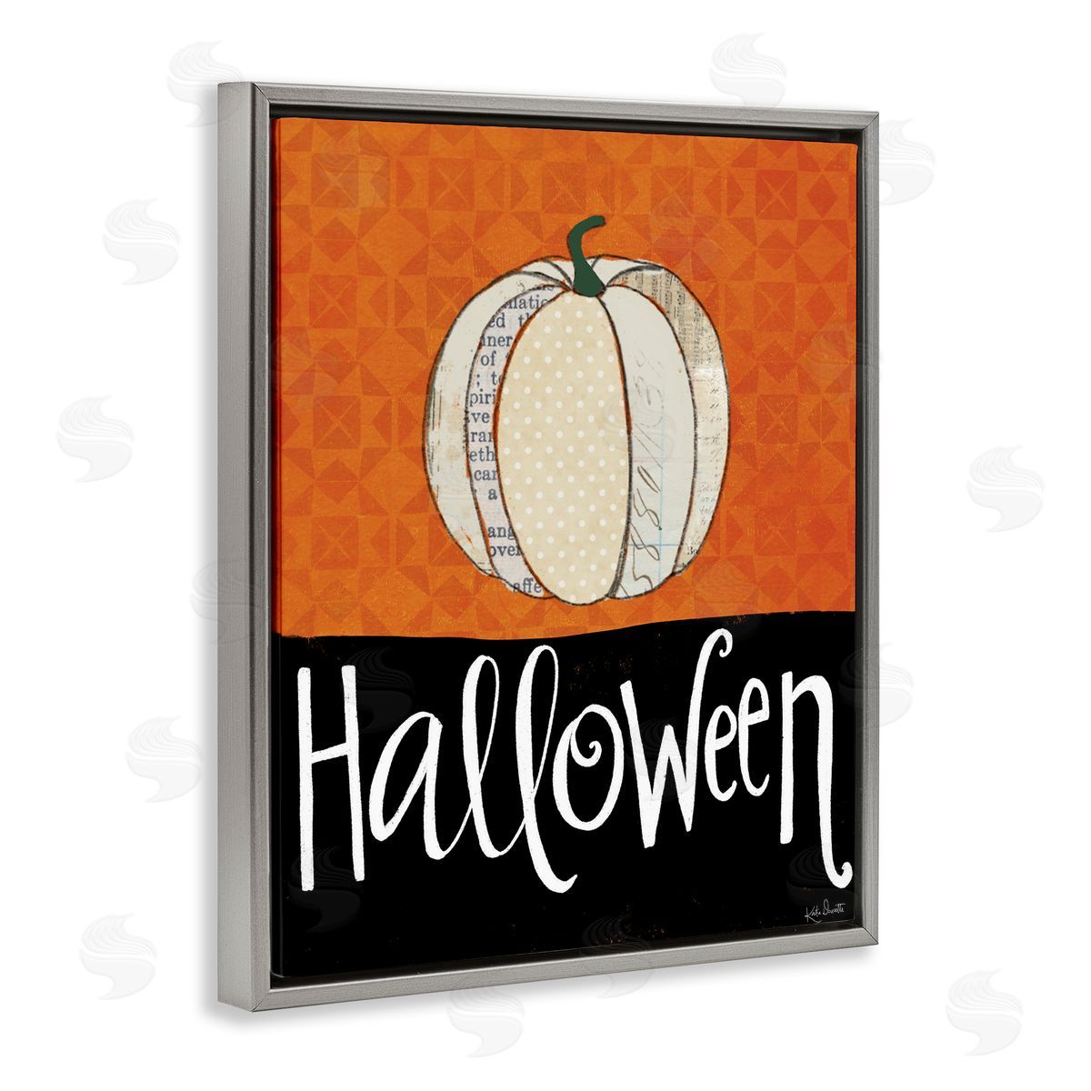 Katie Doucette Halloween Festive Holiday Greeting Patterned Pumpkin Gourd