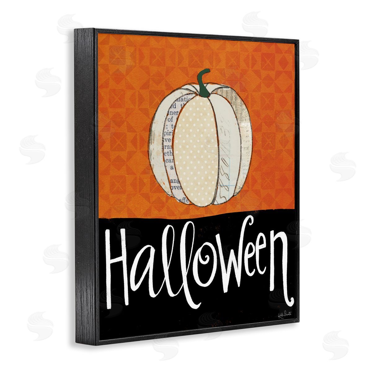 Katie Doucette Halloween Festive Holiday Greeting Patterned Pumpkin Gourd