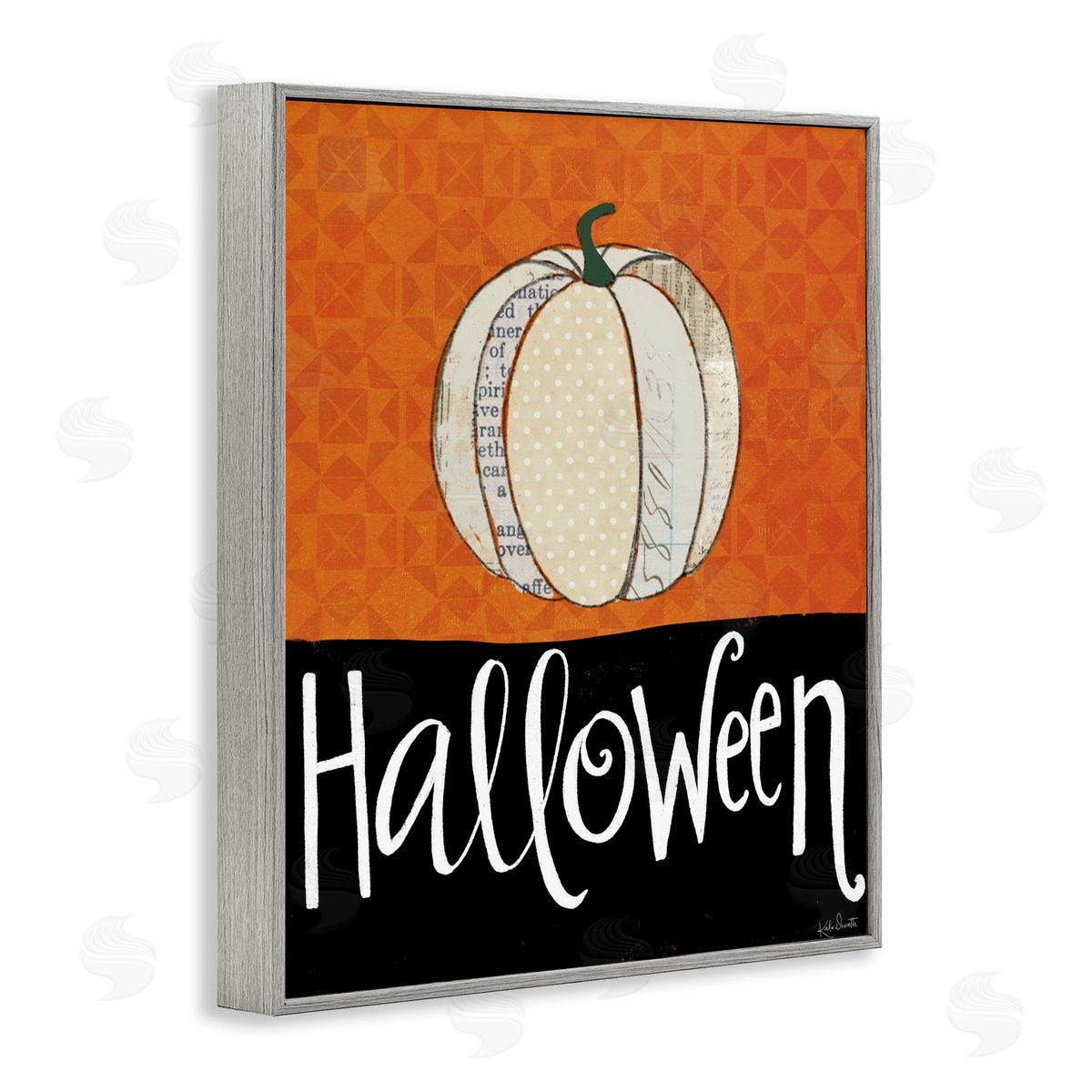 Katie Doucette Halloween Festive Holiday Greeting Patterned Pumpkin Gourd