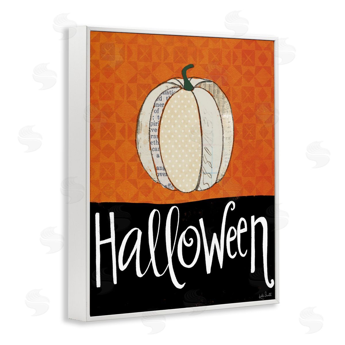 Katie Doucette Halloween Festive Holiday Greeting Patterned Pumpkin Gourd