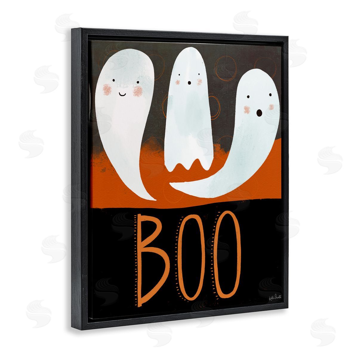 Katie Doucette Boo Halloween Festive Phrase Whimsical Happy Ghosts
