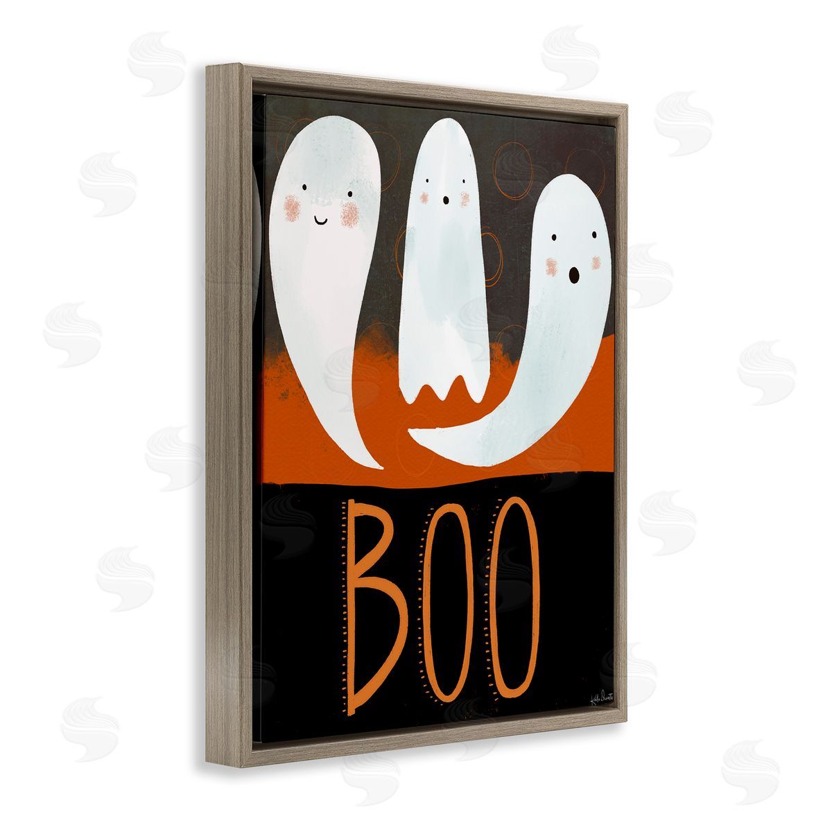 Katie Doucette Boo Halloween Festive Phrase Whimsical Happy Ghosts