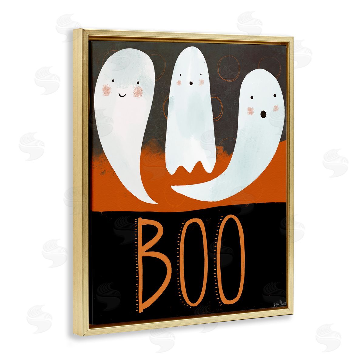 Katie Doucette Boo Halloween Festive Phrase Whimsical Happy Ghosts