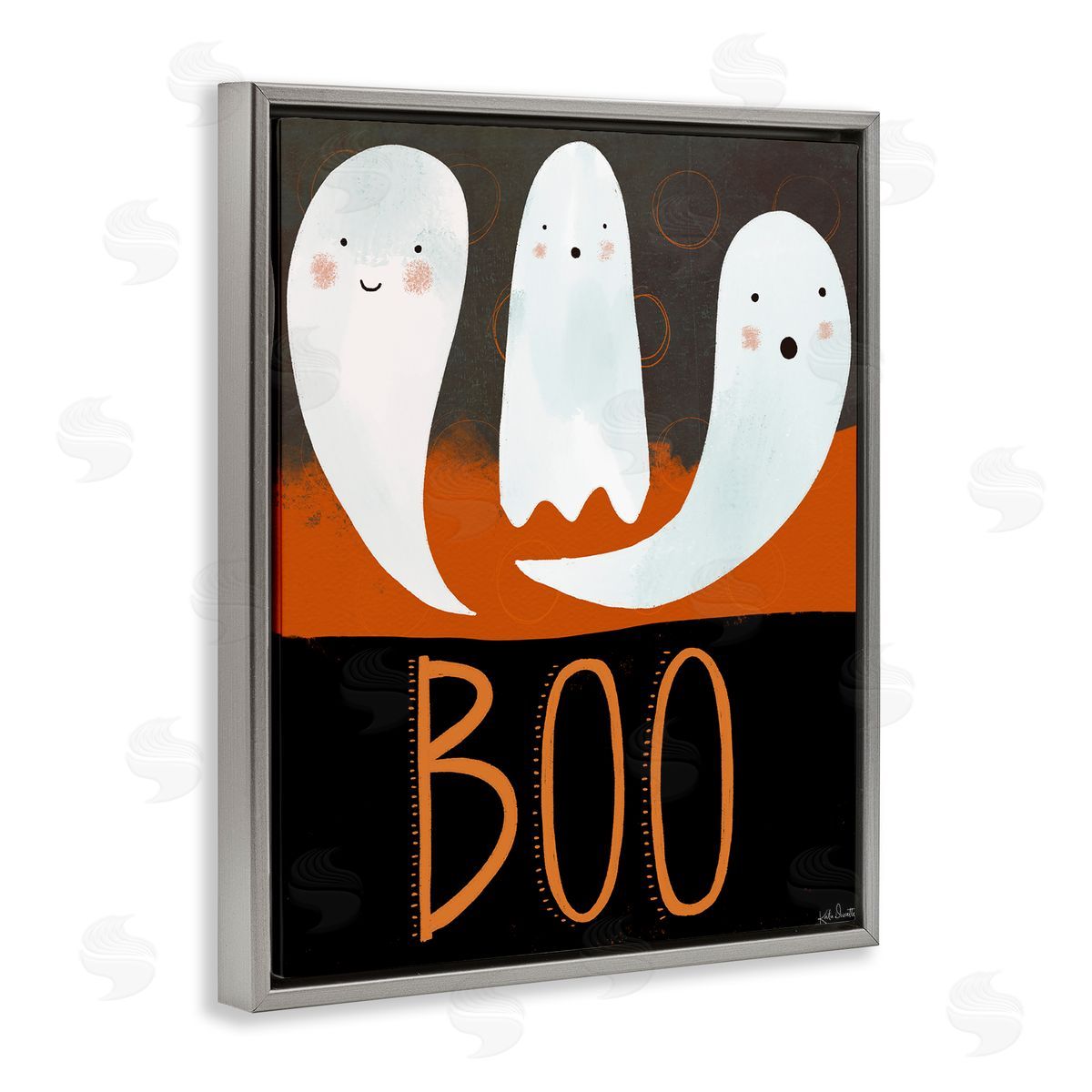 Katie Doucette Boo Halloween Festive Phrase Whimsical Happy Ghosts