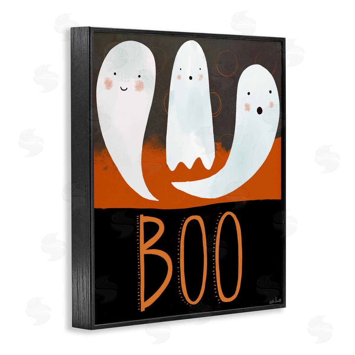 Katie Doucette Boo Halloween Festive Phrase Whimsical Happy Ghosts