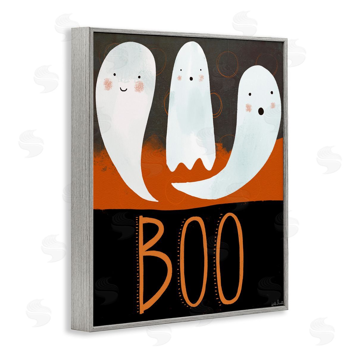 Katie Doucette Boo Halloween Festive Phrase Whimsical Happy Ghosts