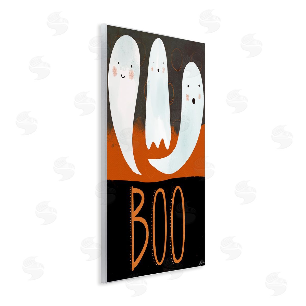 Katie Doucette Boo Halloween Festive Phrase Whimsical Happy Ghosts