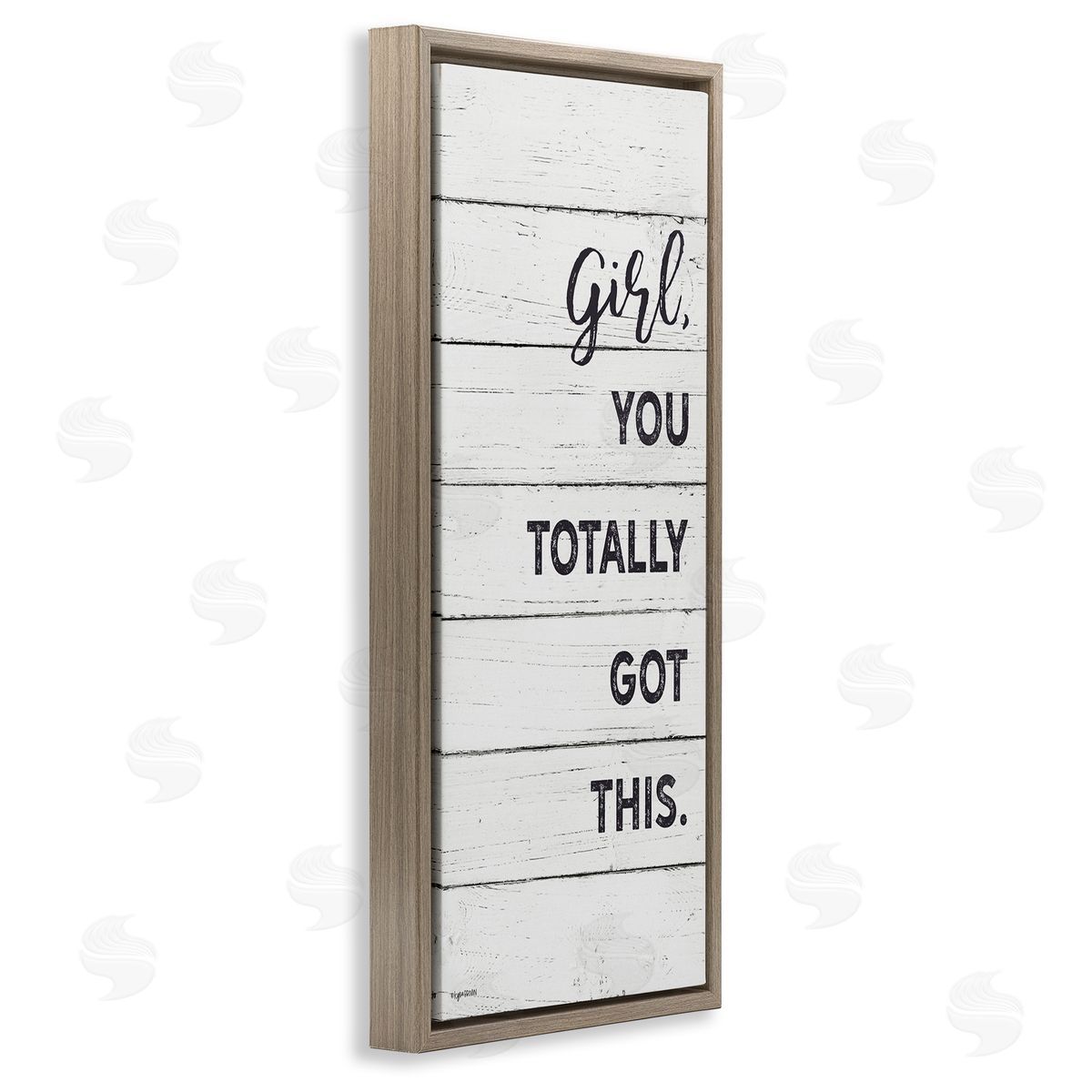 Lady Louise Designs Girl You Totally Got This Phrase Minimal Plank Pattern