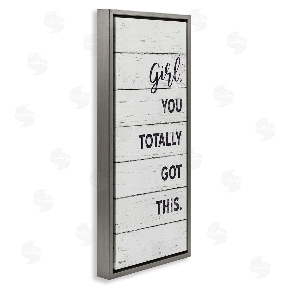 Lady Louise Designs Girl You Totally Got This Phrase Minimal Plank Pattern