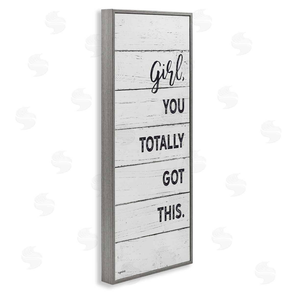 Lady Louise Designs Girl You Totally Got This Phrase Minimal Plank Pattern