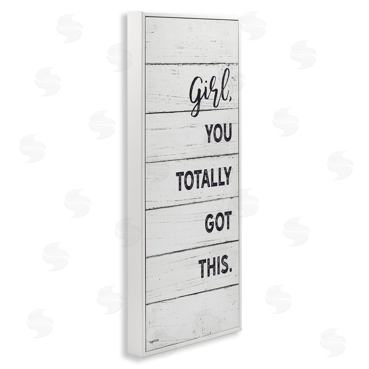 Lady Louise Designs Girl You Totally Got This Phrase Minimal Plank Pattern