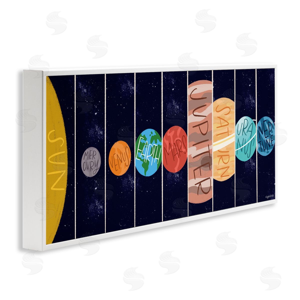 Lady Louise Designs Playful Milky Way Galaxy Planets Kid's Sun Orbit