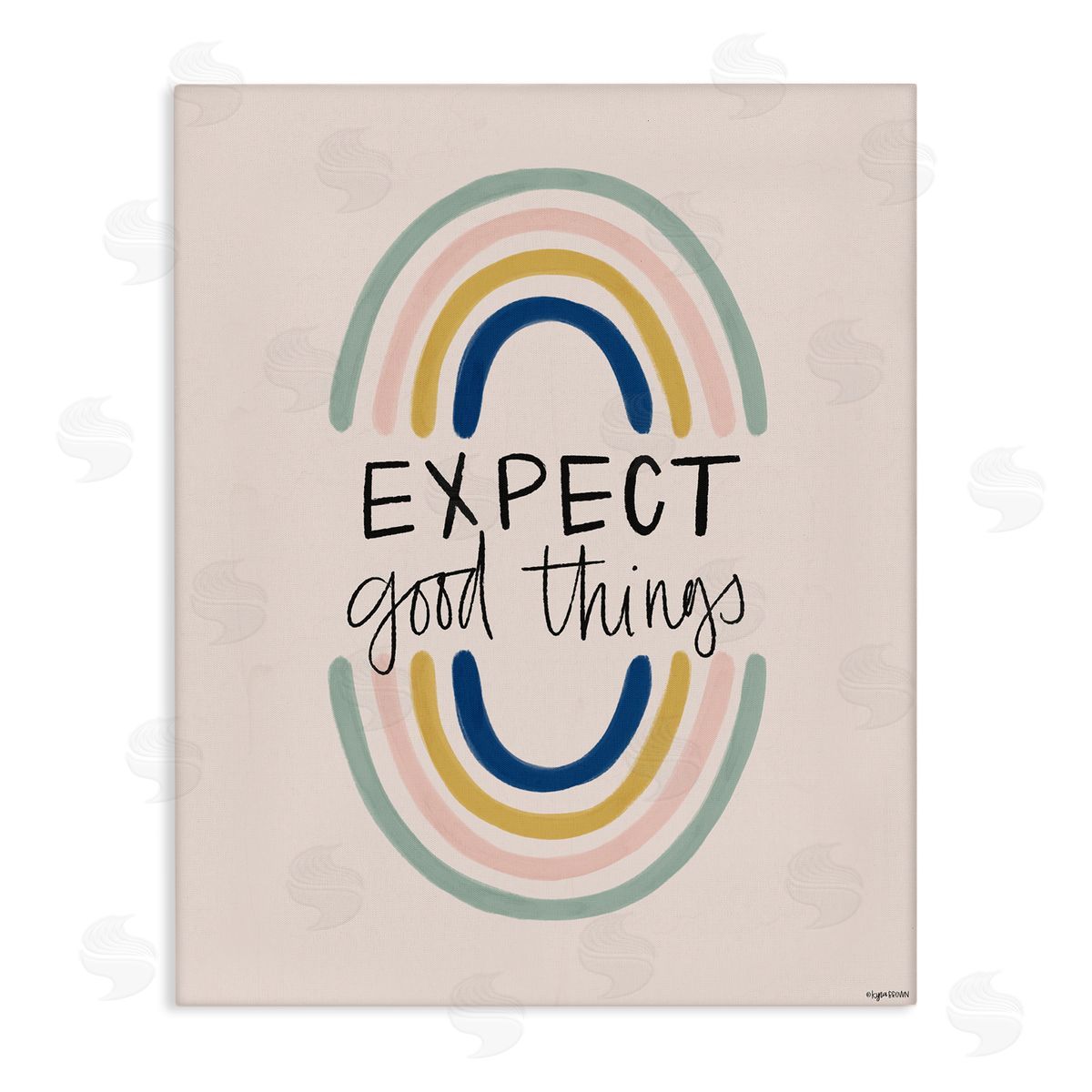 Lady Louise Designs Expect Good Things Phrase Double Rainbow Reflection