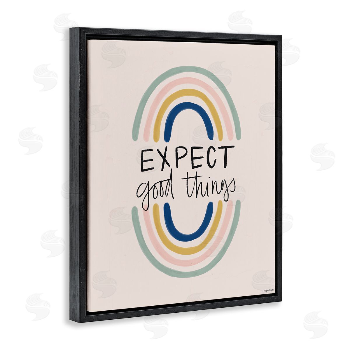 Lady Louise Designs Expect Good Things Phrase Double Rainbow Reflection