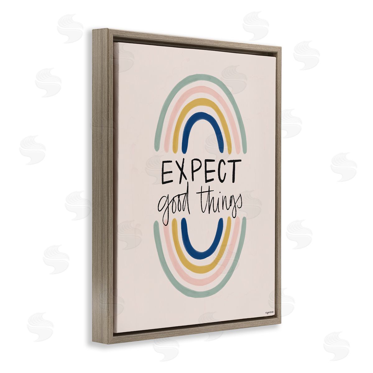 Lady Louise Designs Expect Good Things Phrase Double Rainbow Reflection