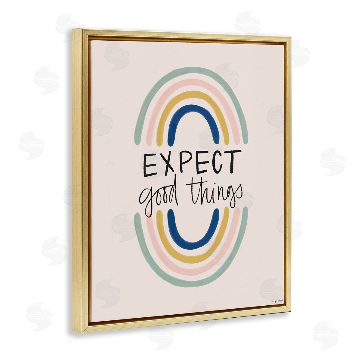 Lady Louise Designs Expect Good Things Phrase Double Rainbow Reflection