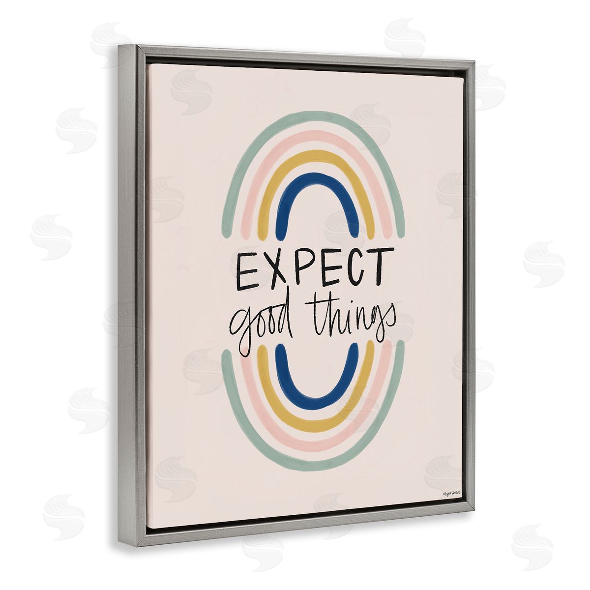 Lady Louise Designs Expect Good Things Phrase Double Rainbow Reflection