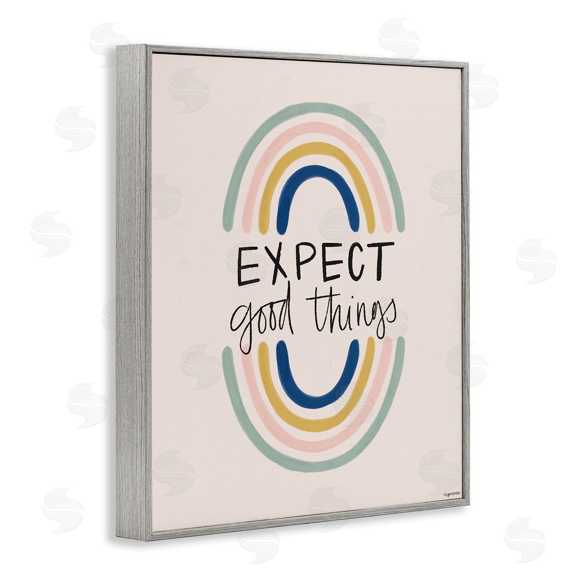 Lady Louise Designs Expect Good Things Phrase Double Rainbow Reflection